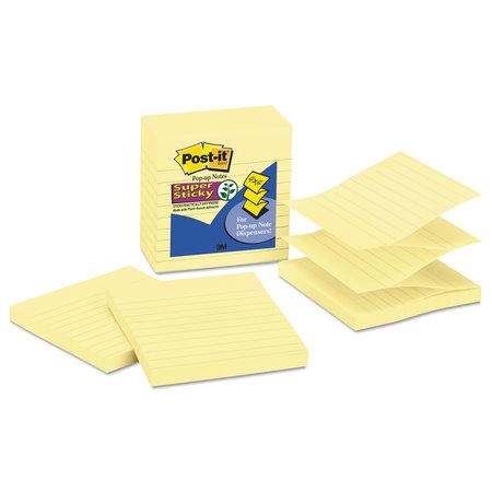 POST-IT Pad, Supr Sticky Pop-Up, Canary, PK5 R440-YSS